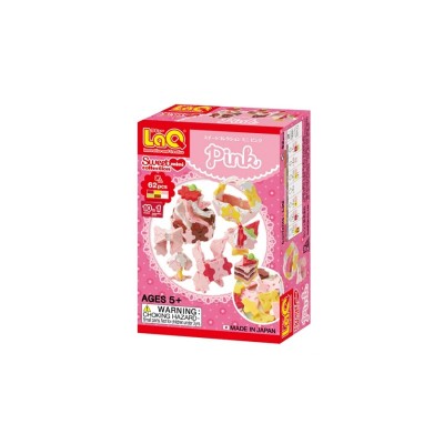 LaQ Sweet Collection "Mini Pink" konstruktorių rinkinys – 10 erdvinių modelių. 62 detalės